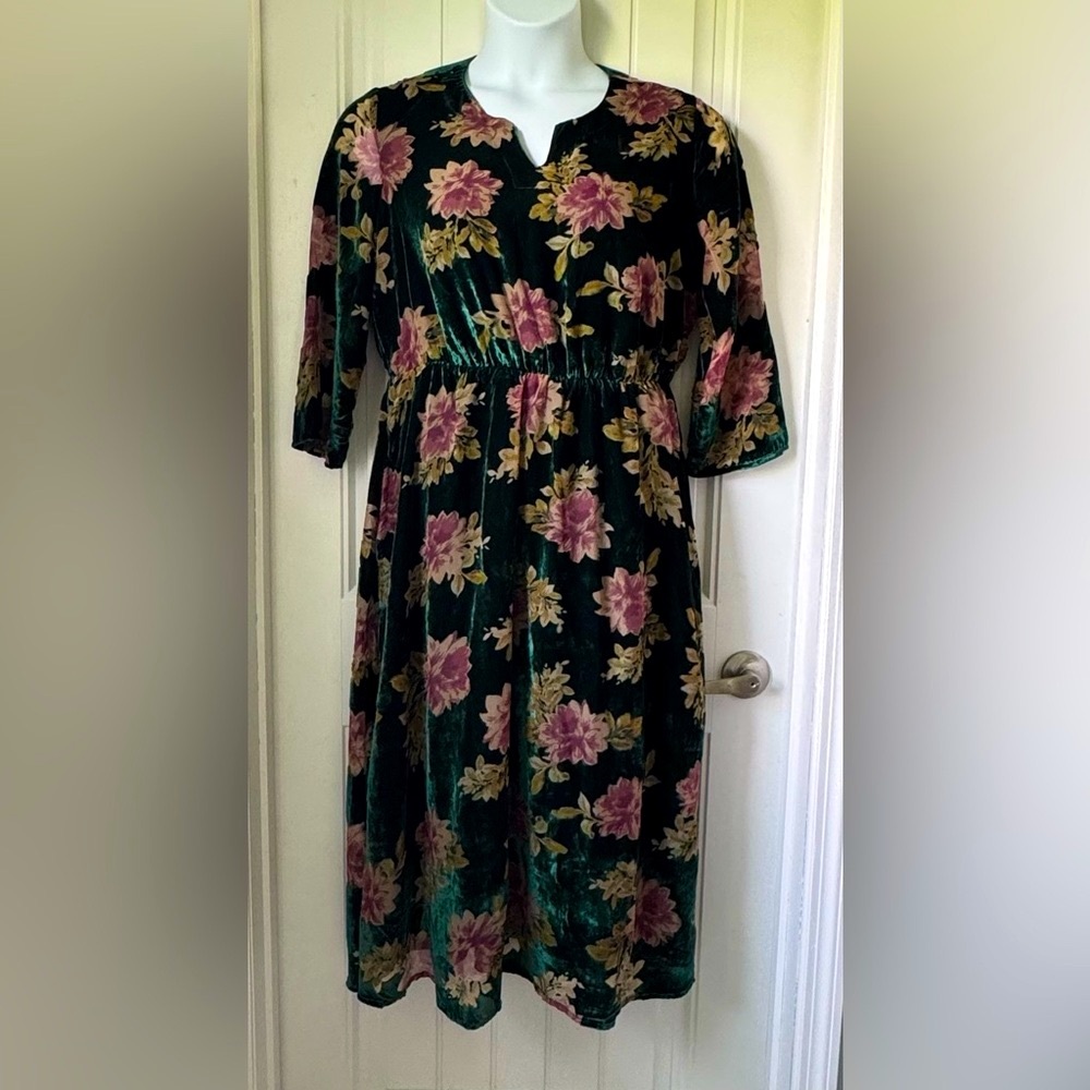 Coldwater Creek Burnout Velvet Dress
